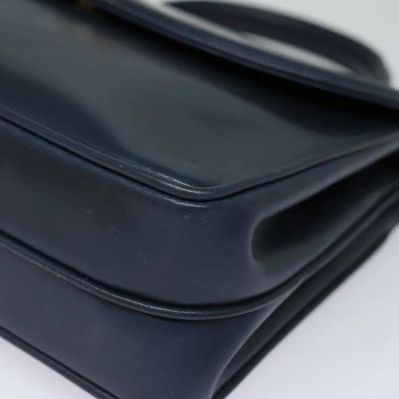 GUCCI Hand Bag Leather Navy Auth 84810 - Picture 14 of 16